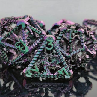 HDM251125E-color-shift-purple-green-01-hollow-dragon-metal-dnd-dice